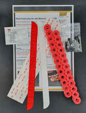 Carica l'immagine nel visualizzatore di Gallery, Modellbau Deko Set Reifenstapel und Curbs rot weiss